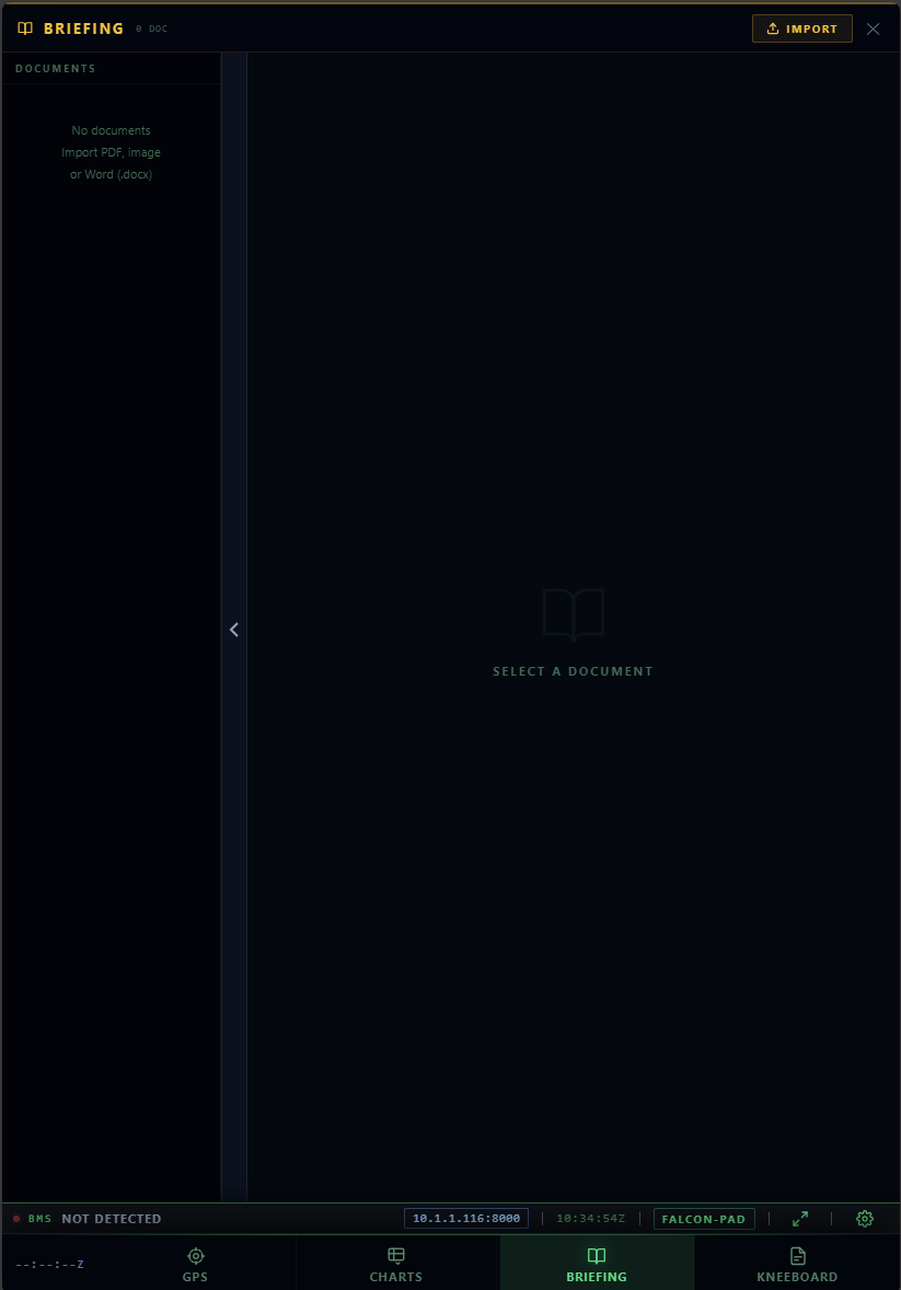 Falcon-Pad briefing viewer